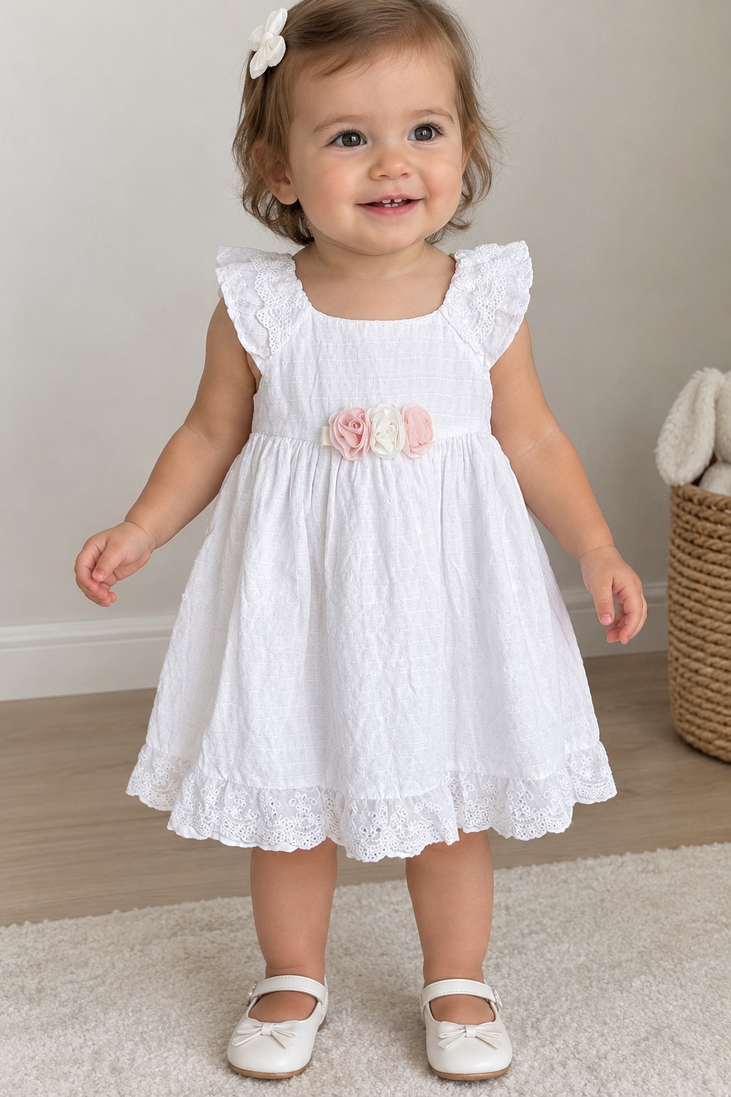 Robe blanche pour fille mayoral 12 mois 