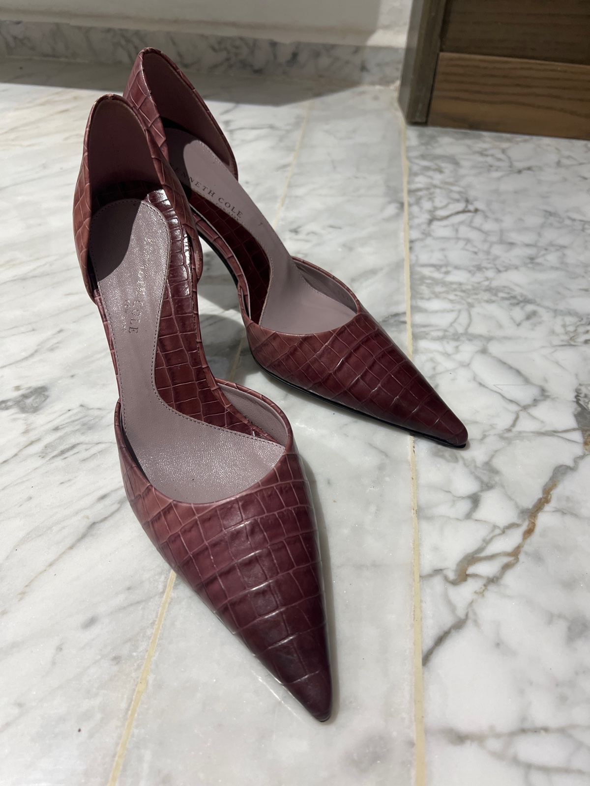 Talons croco rose violet 