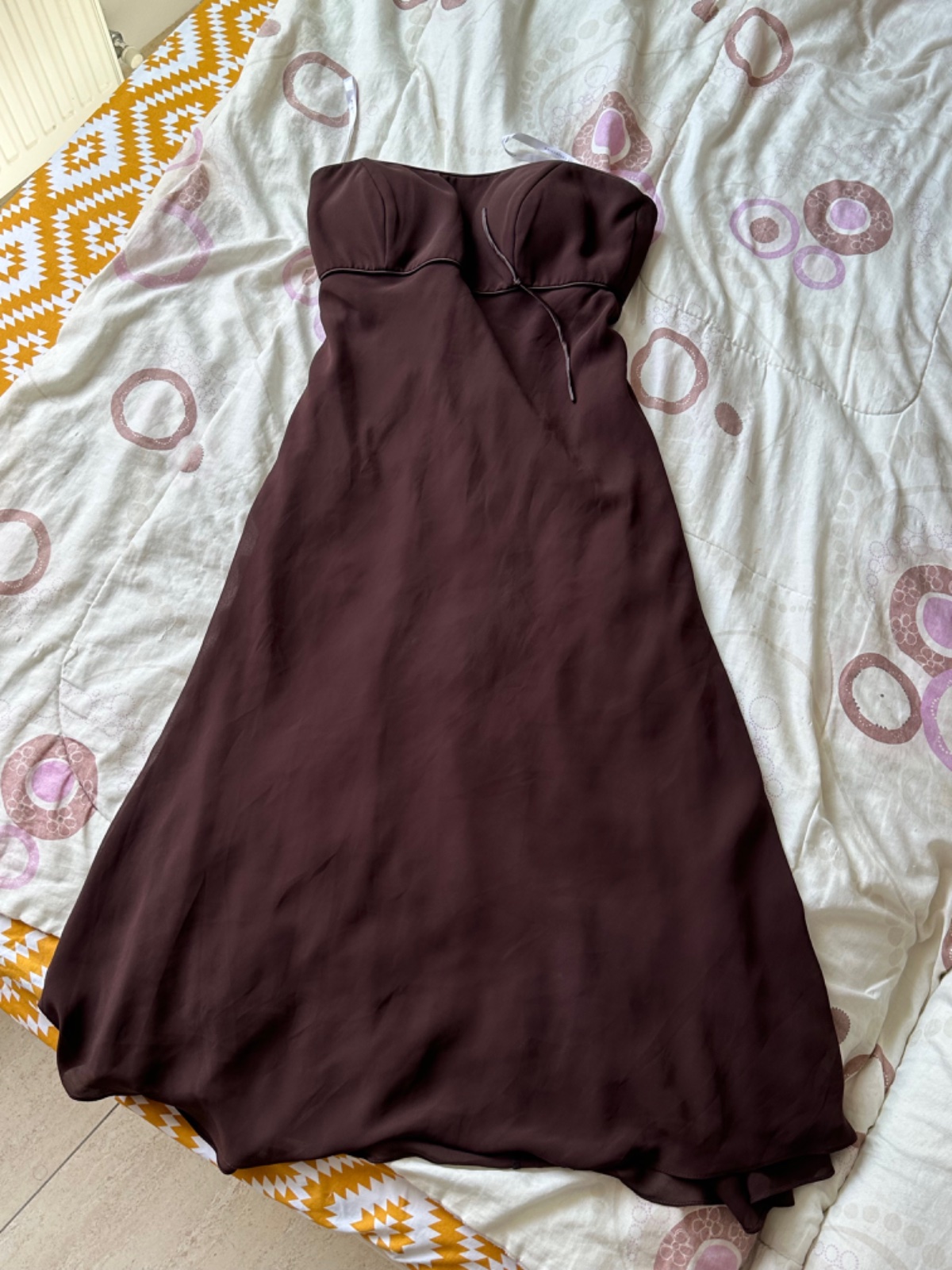 Robe midi marron 