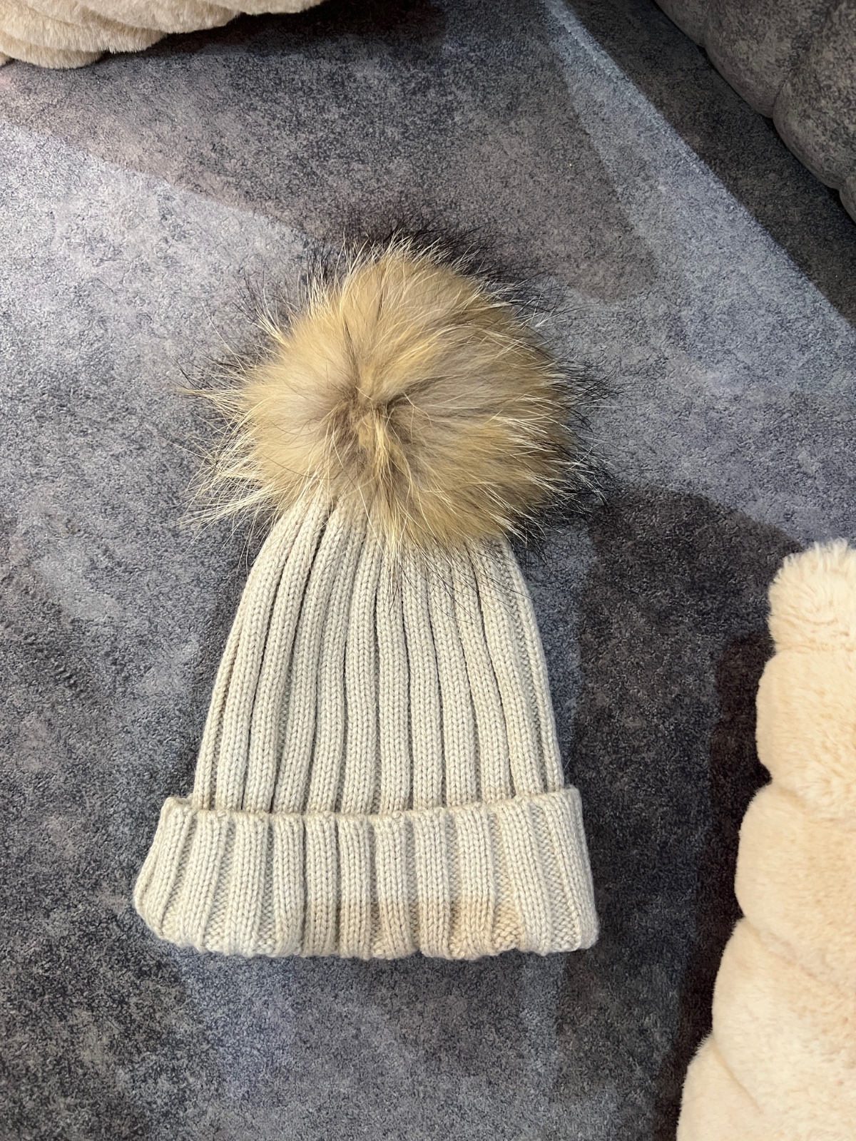 Bonnet femme beige 