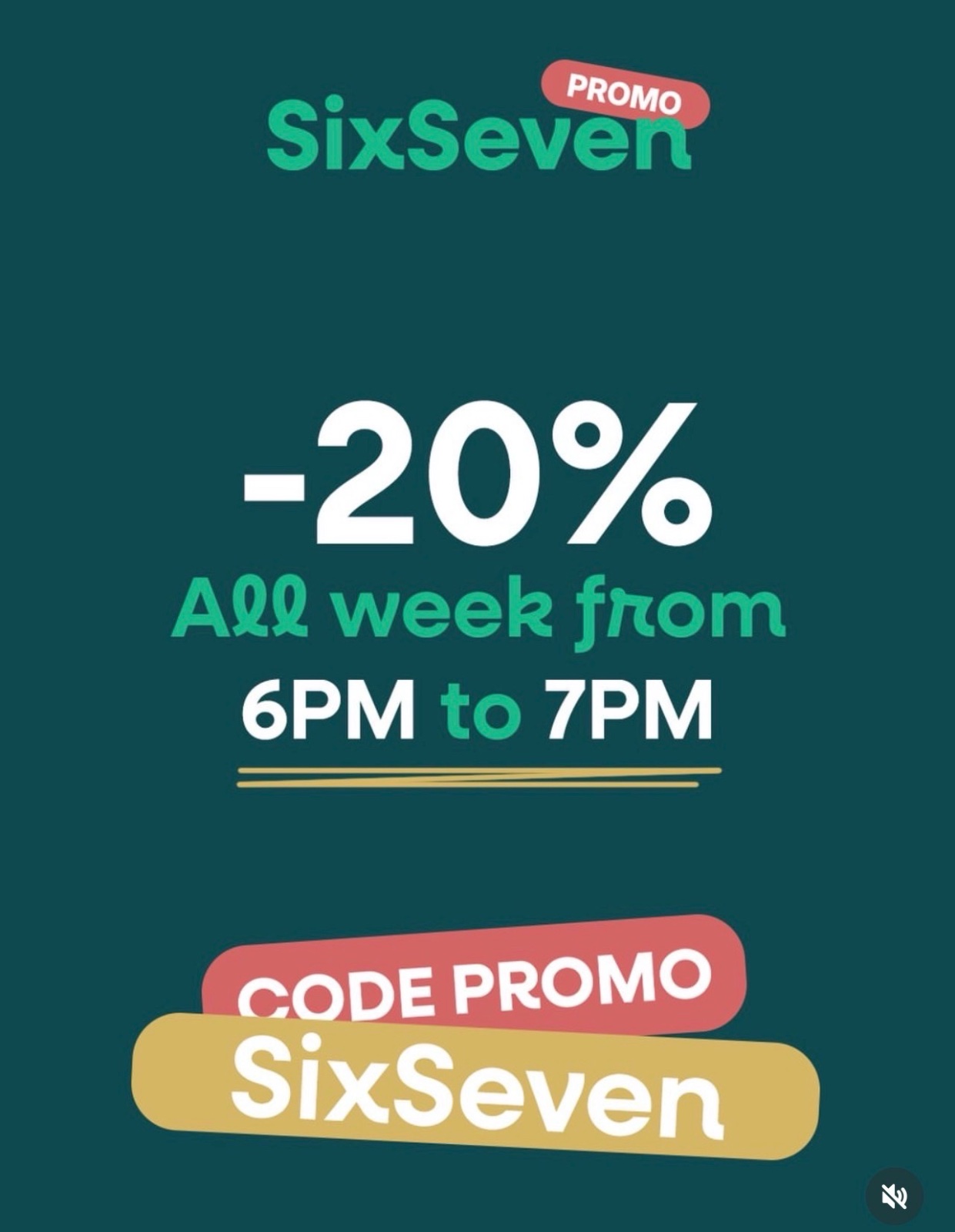     🎉 Profitez de -20 % tous les jours de 18h à 19h avec le code : SixSeven ! 🛍️