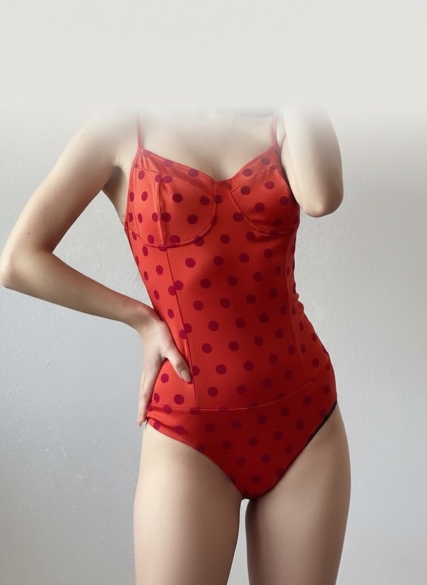  bodys Zara trafaluc orange à pois rouges