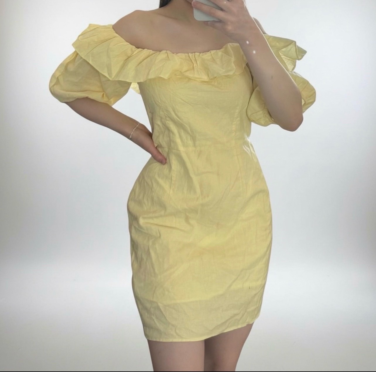 Robe jaune H&M