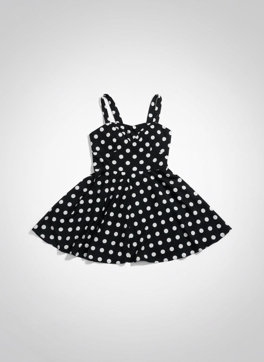 Robe noire polka dots 
