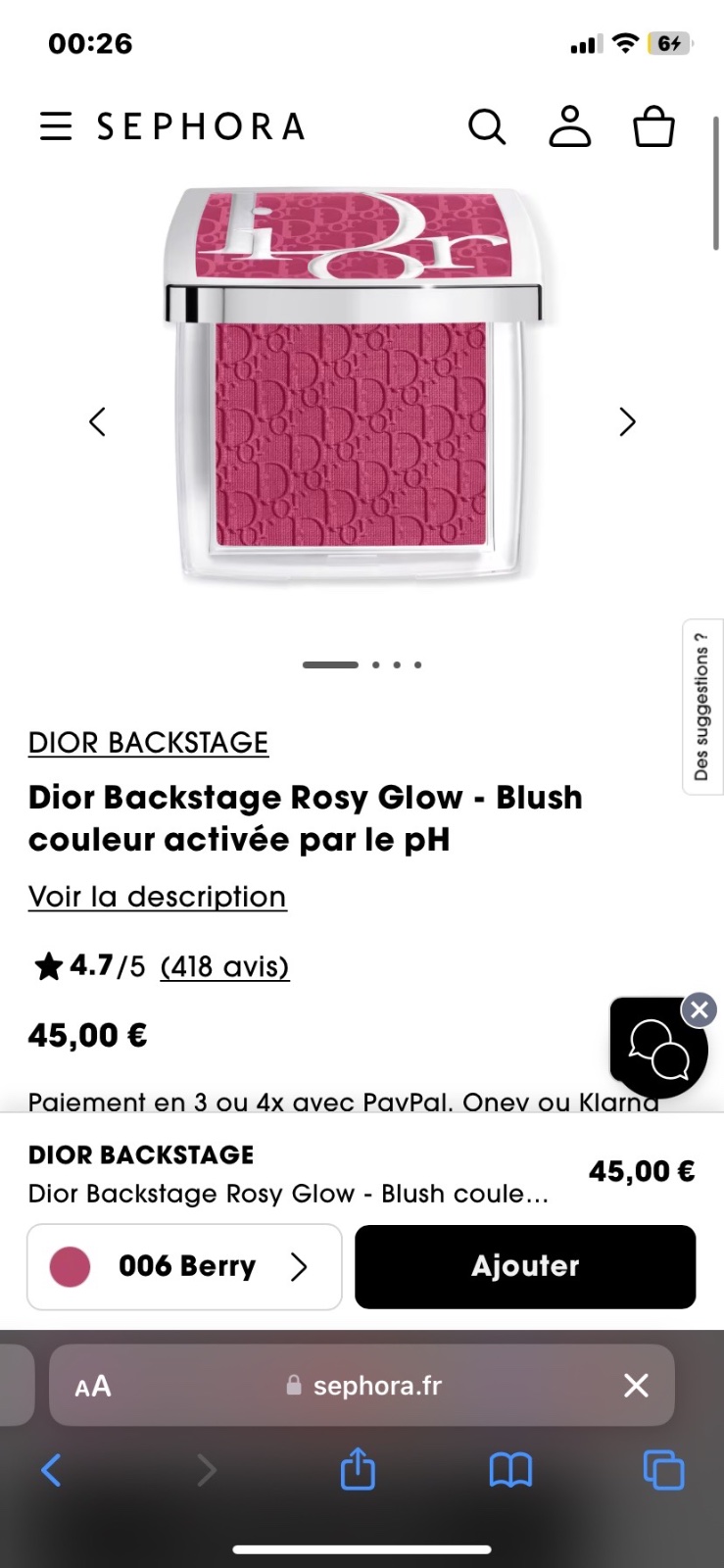 Bluch dior