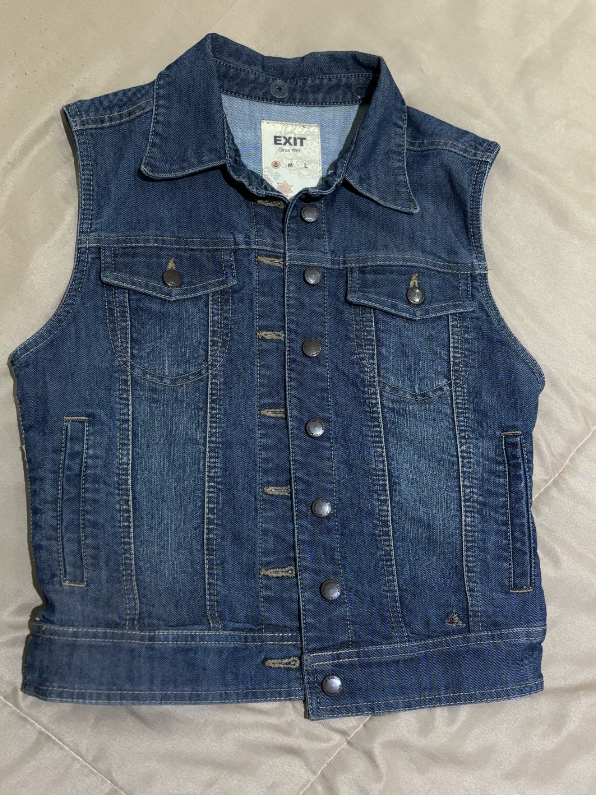 Veste djean sans manches