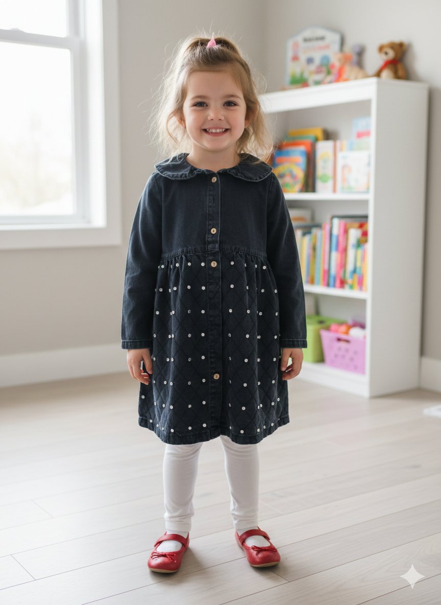 Robe en jeans gris 