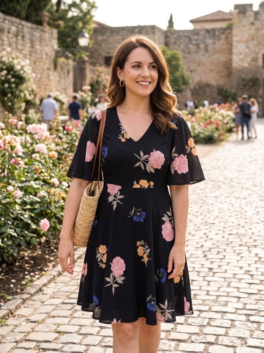 Robe fleurie marque MNG taille s en tres bon etat