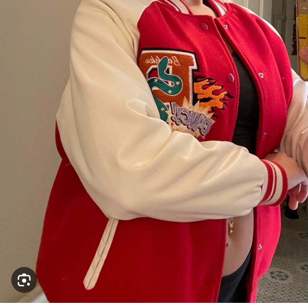 Veste varsity rouge 