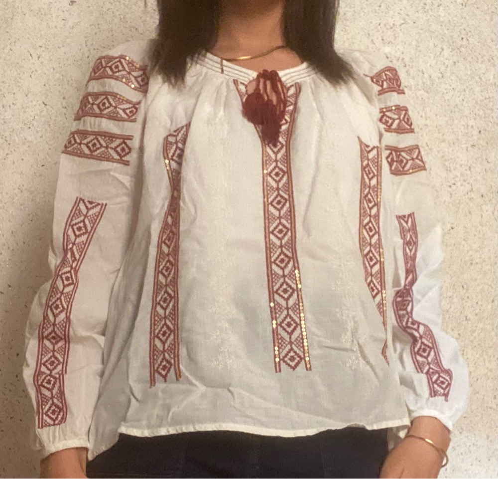Chemise blanc brodé importé 🇮🇳