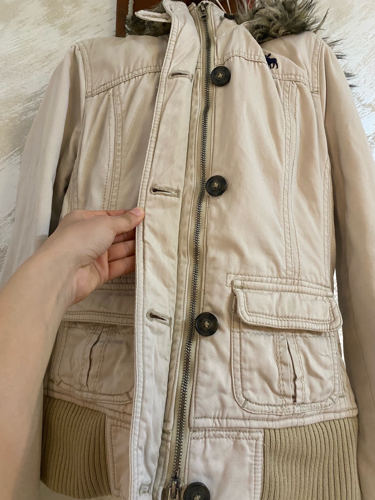 Manteau beige claire importé 