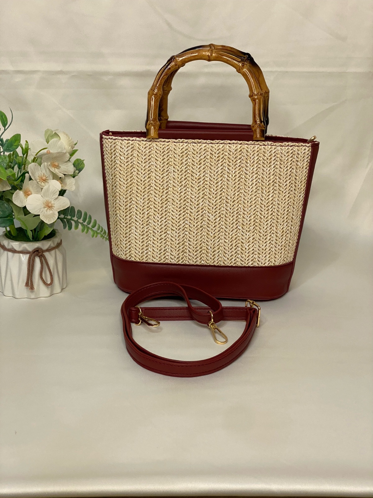 Sac a main burgandy