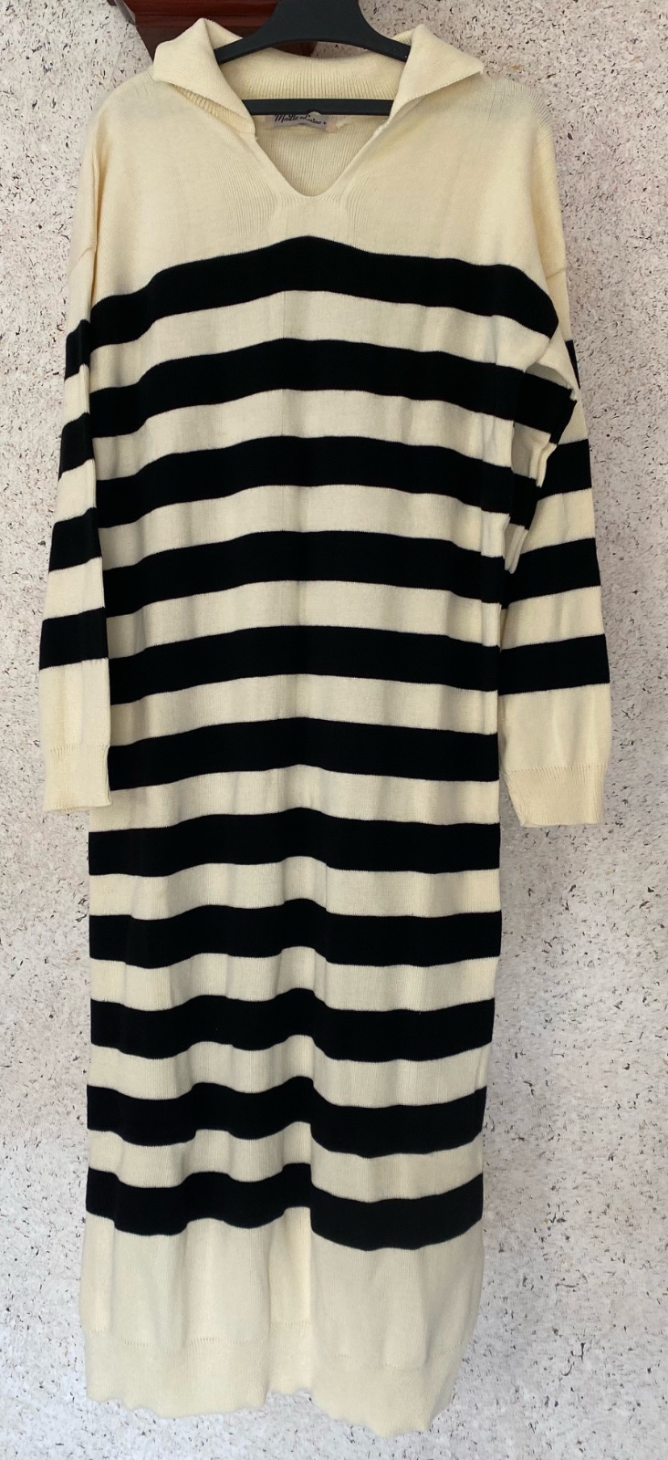 Robe aide 👗laine rayée saiseon hiver taille standard