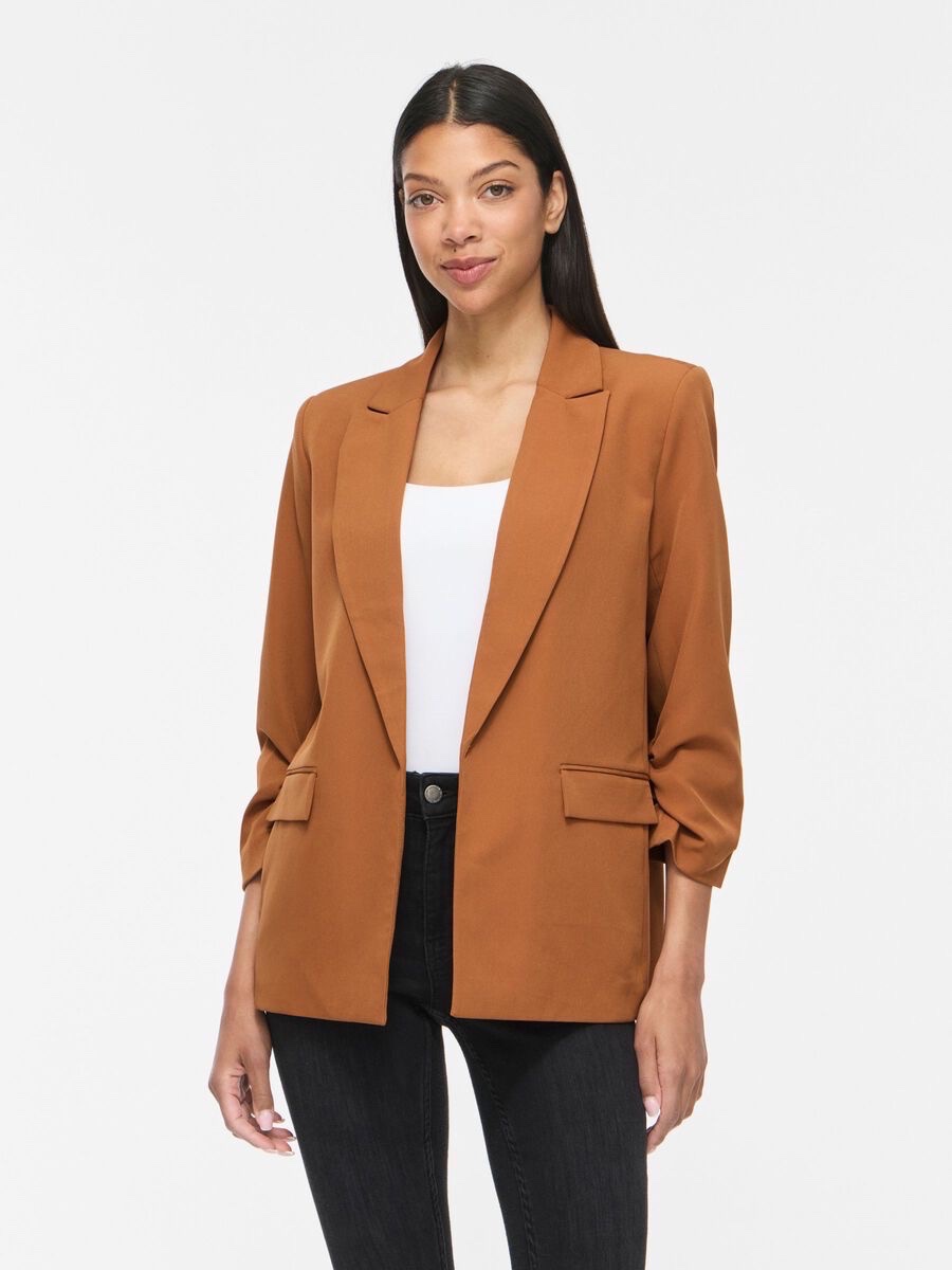 Blazer marron ouvert sur le devant 🤎