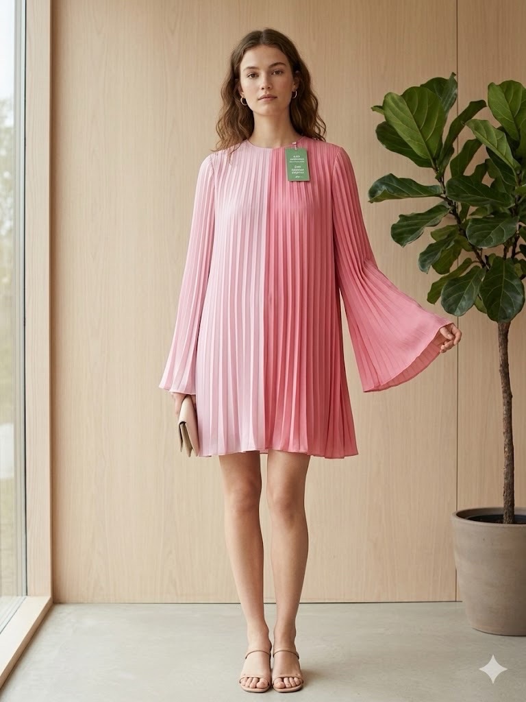 Une robe courte plissée  💞