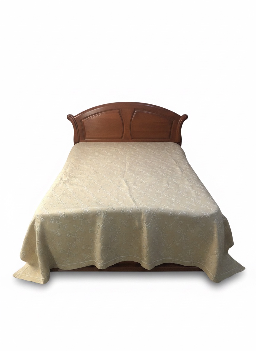 Couvre lit deux places beige