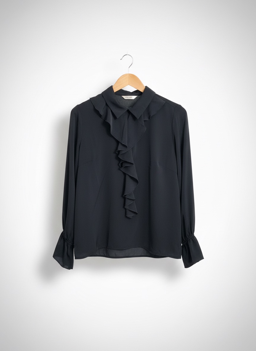 Elegante chemise noire Hurma
