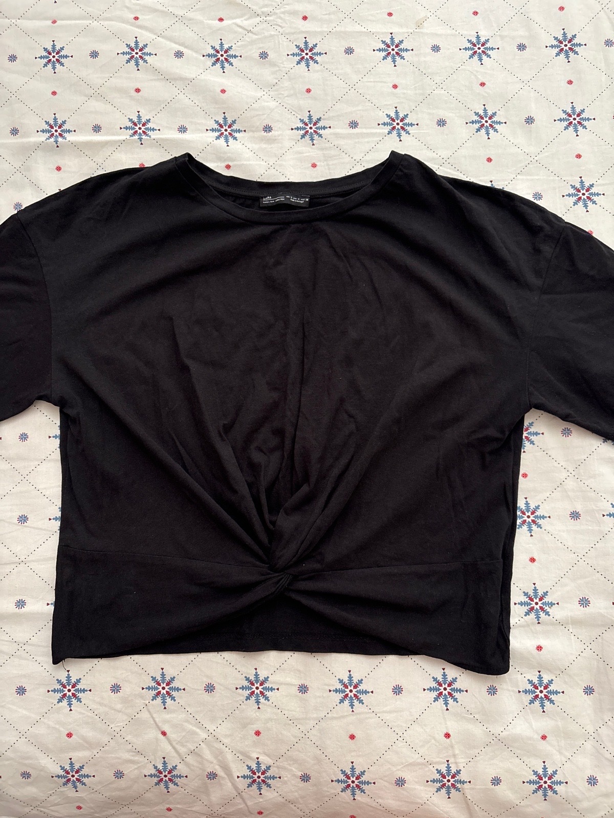 Scrunched zara crop top