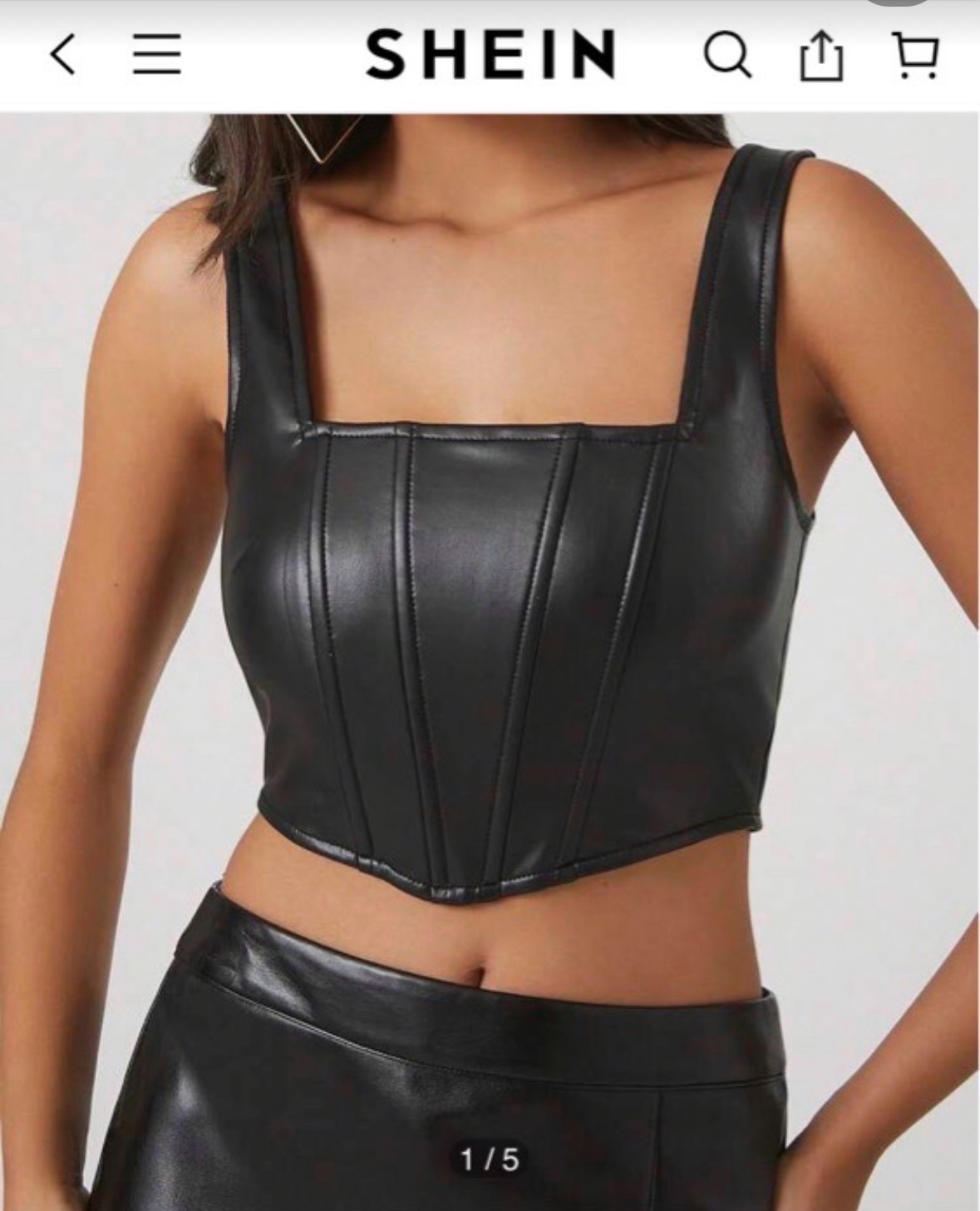 Croset crop top shein