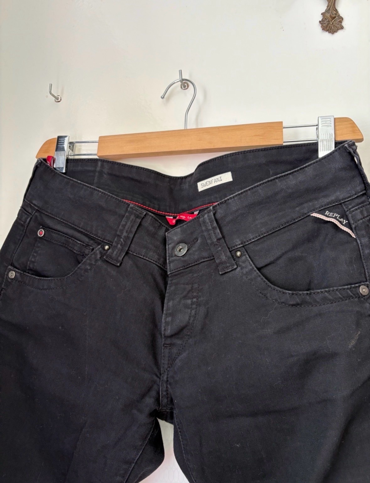 Vintage ultra low rise replay jeans