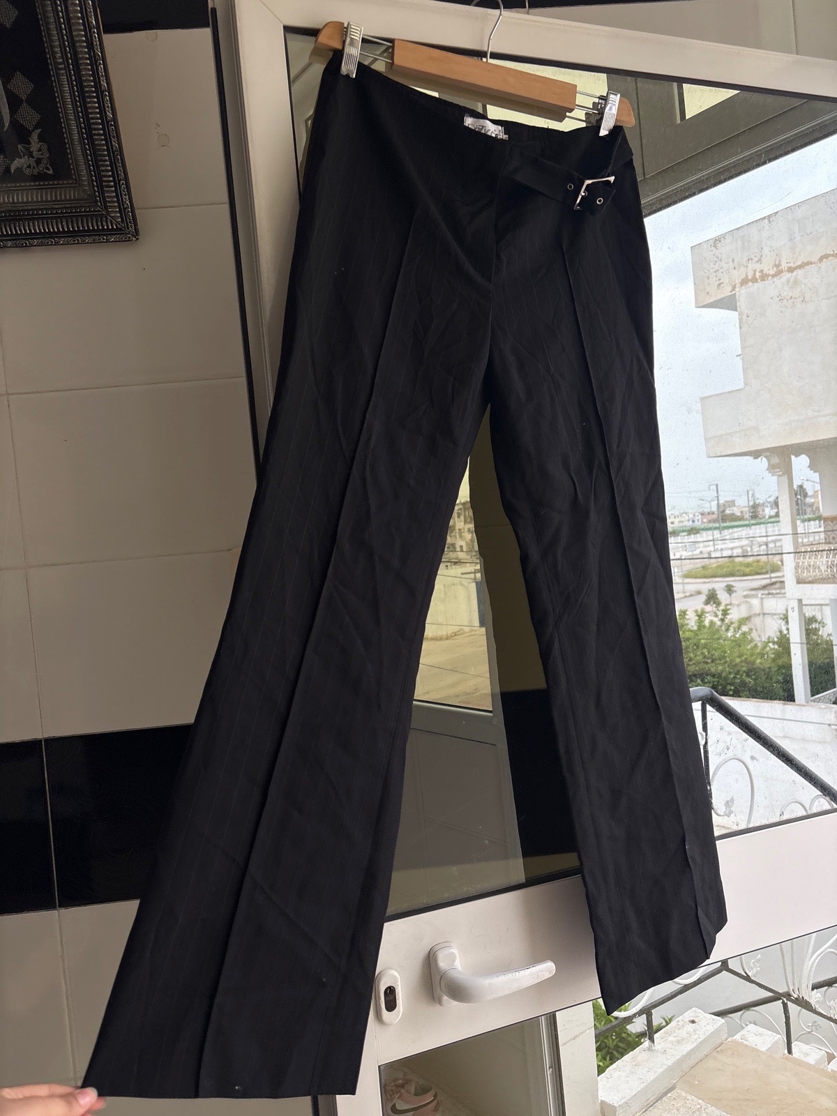 Vintage y2k low rise pants with belt