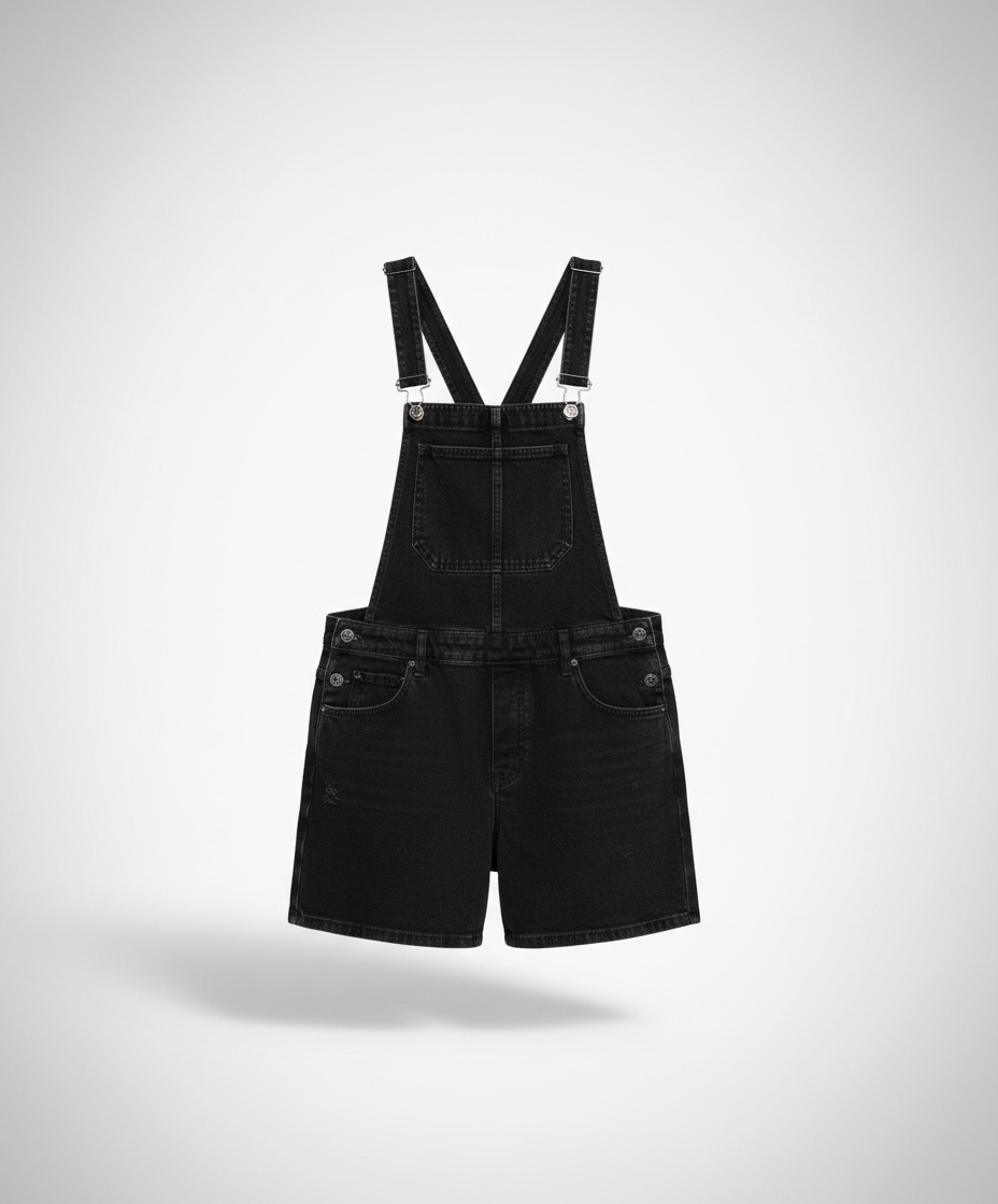 Salopette short jean