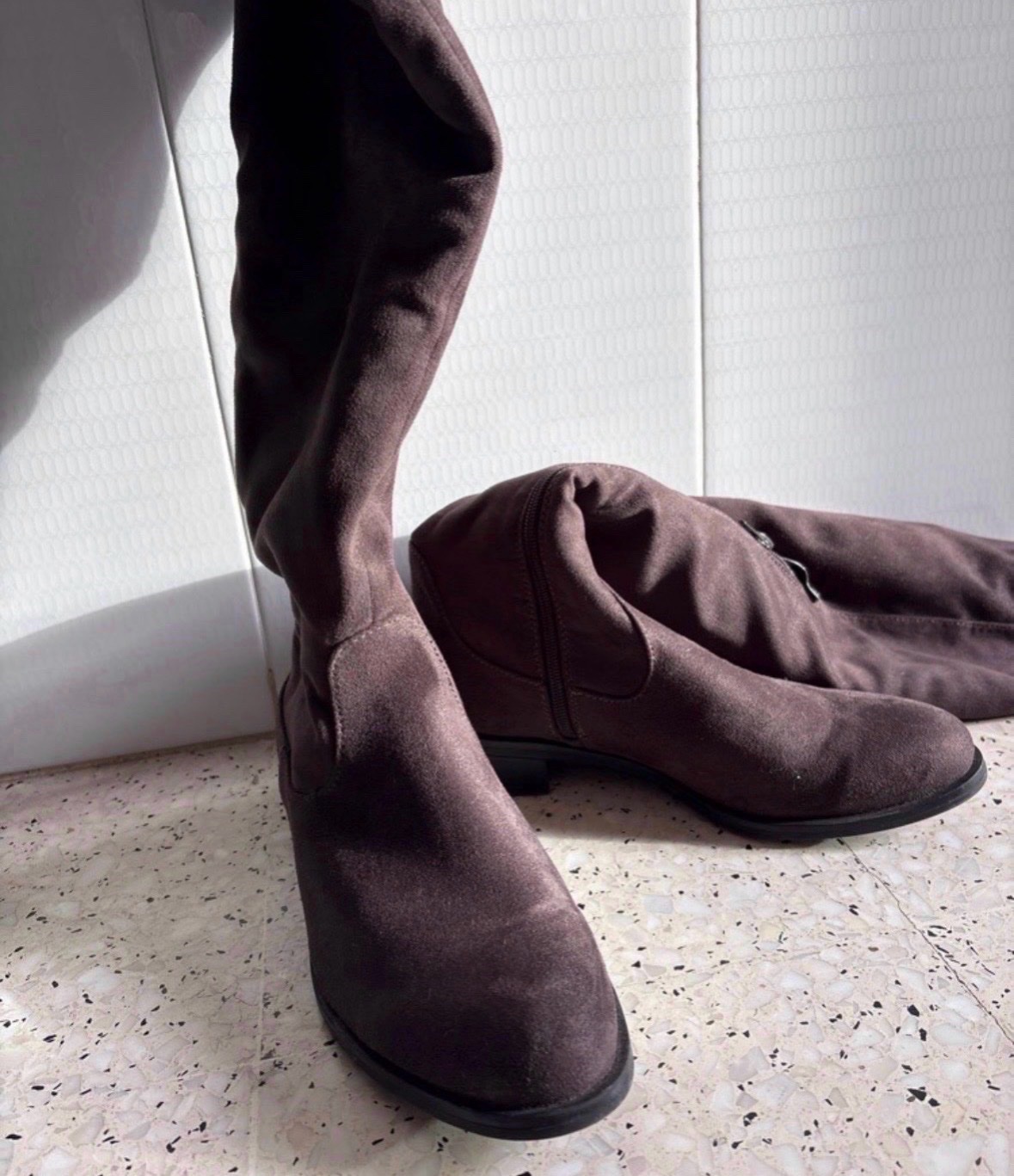 Bottes daim cuissard