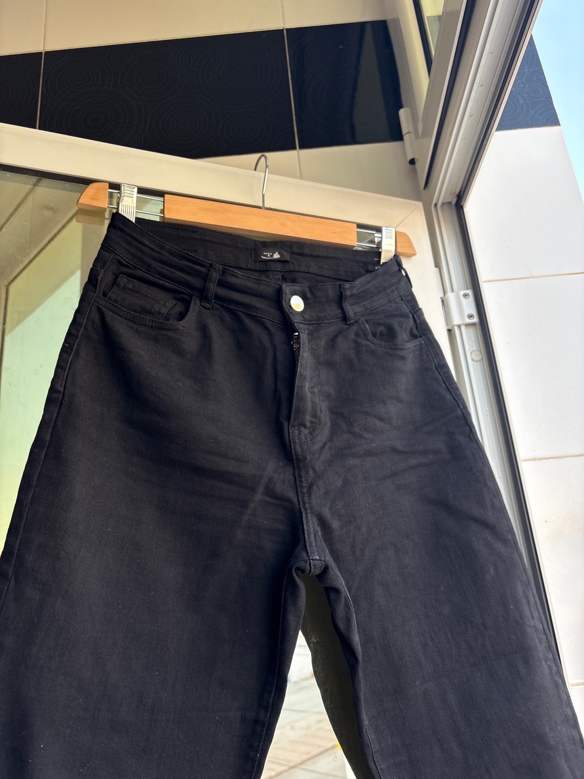 Jean straight taille haute 