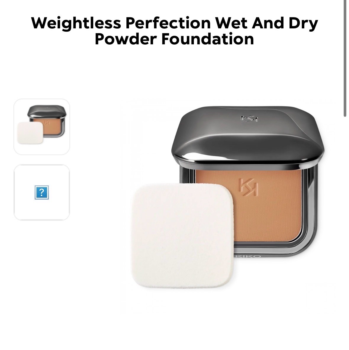 Kiko milano skin tone powder foundation