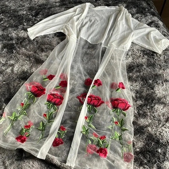 Gilet kimono avec etiquette