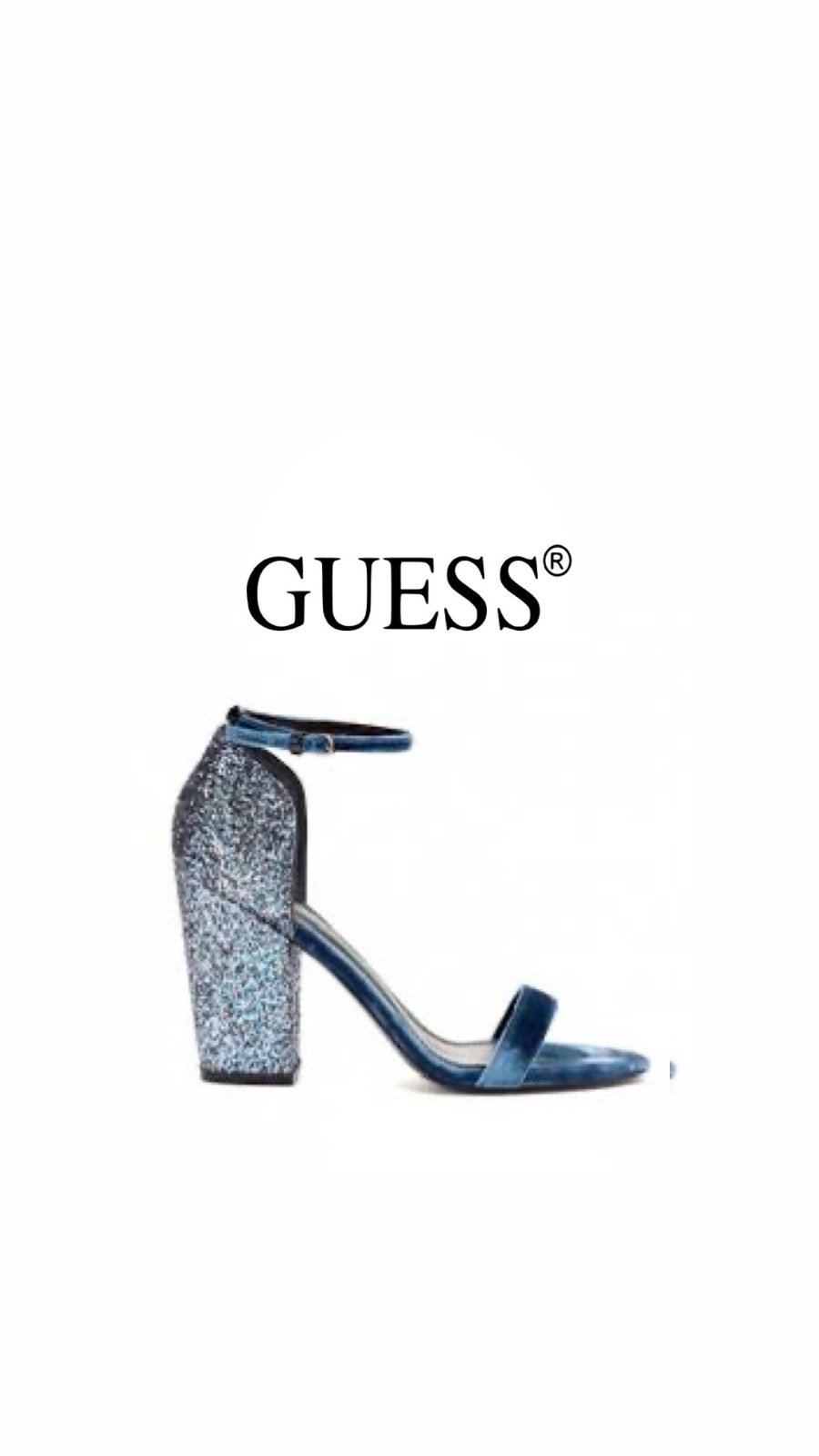 Guess velvet heels modele Bambam