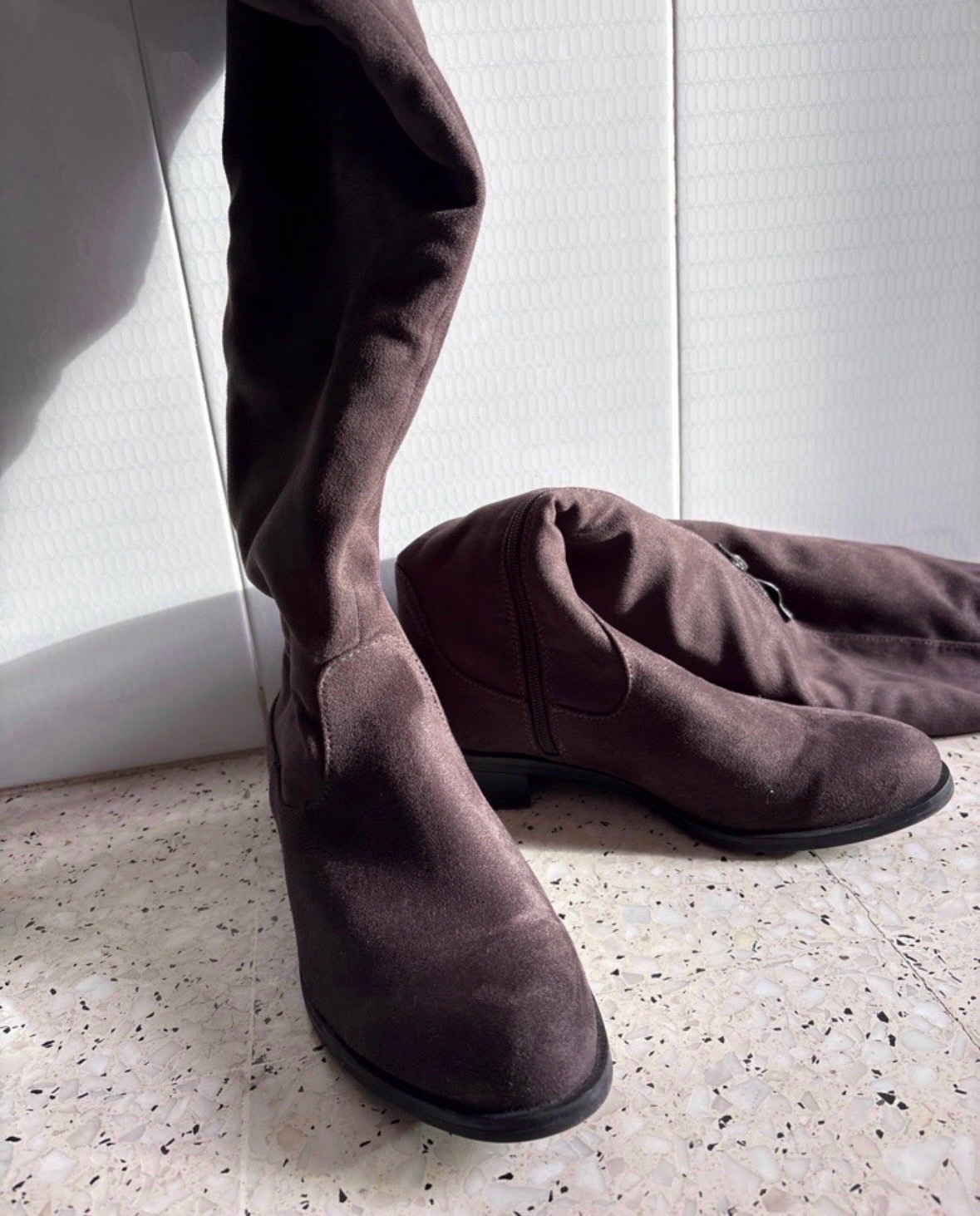 Bottes faux daim cuissard
