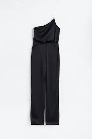 Black rhinestone strap jumpsuit h&m