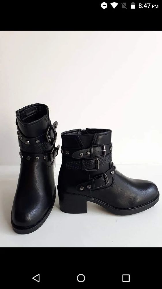 bottines en cuir
