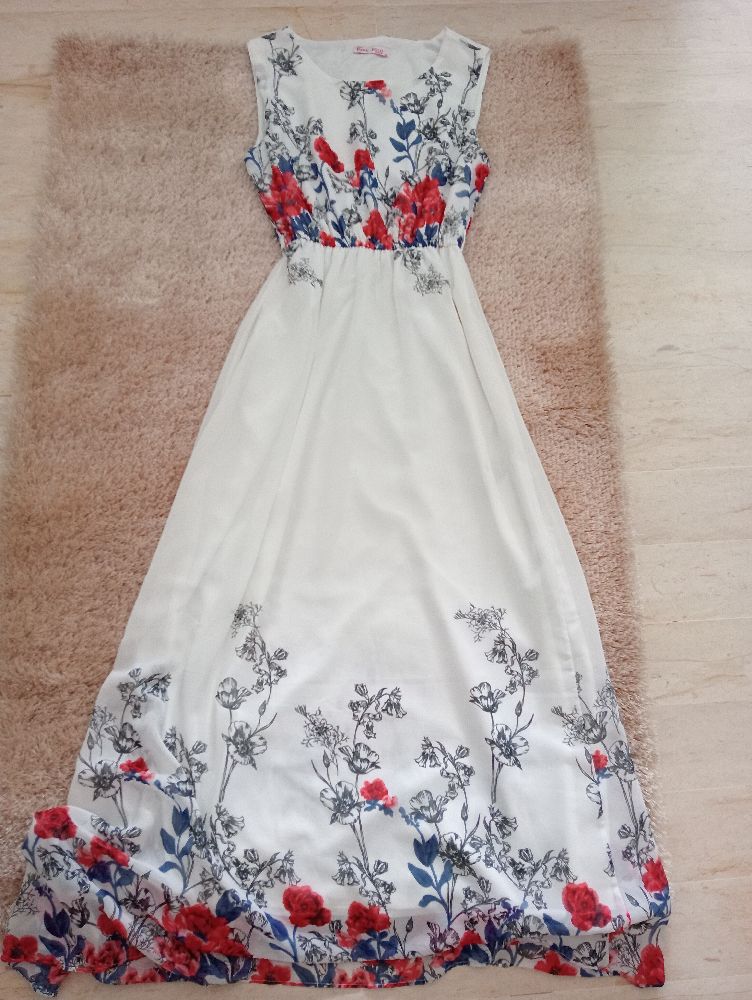 Robe longue fleurie