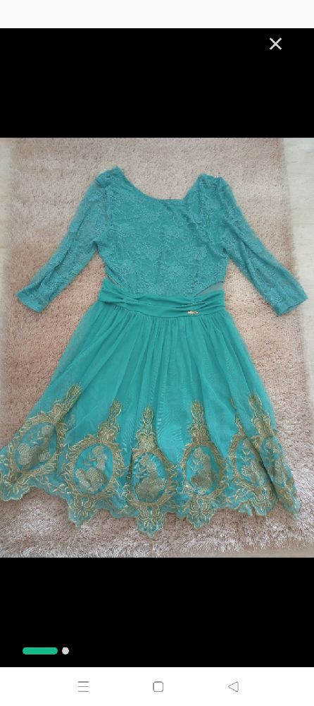Robe vert d'eau élégante 