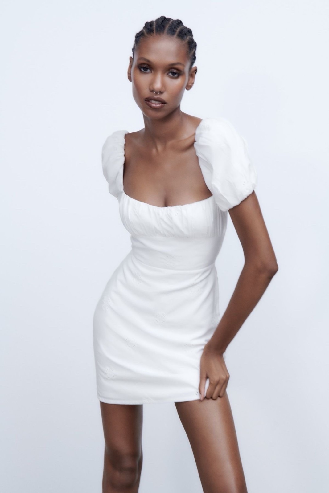 Mini white dress