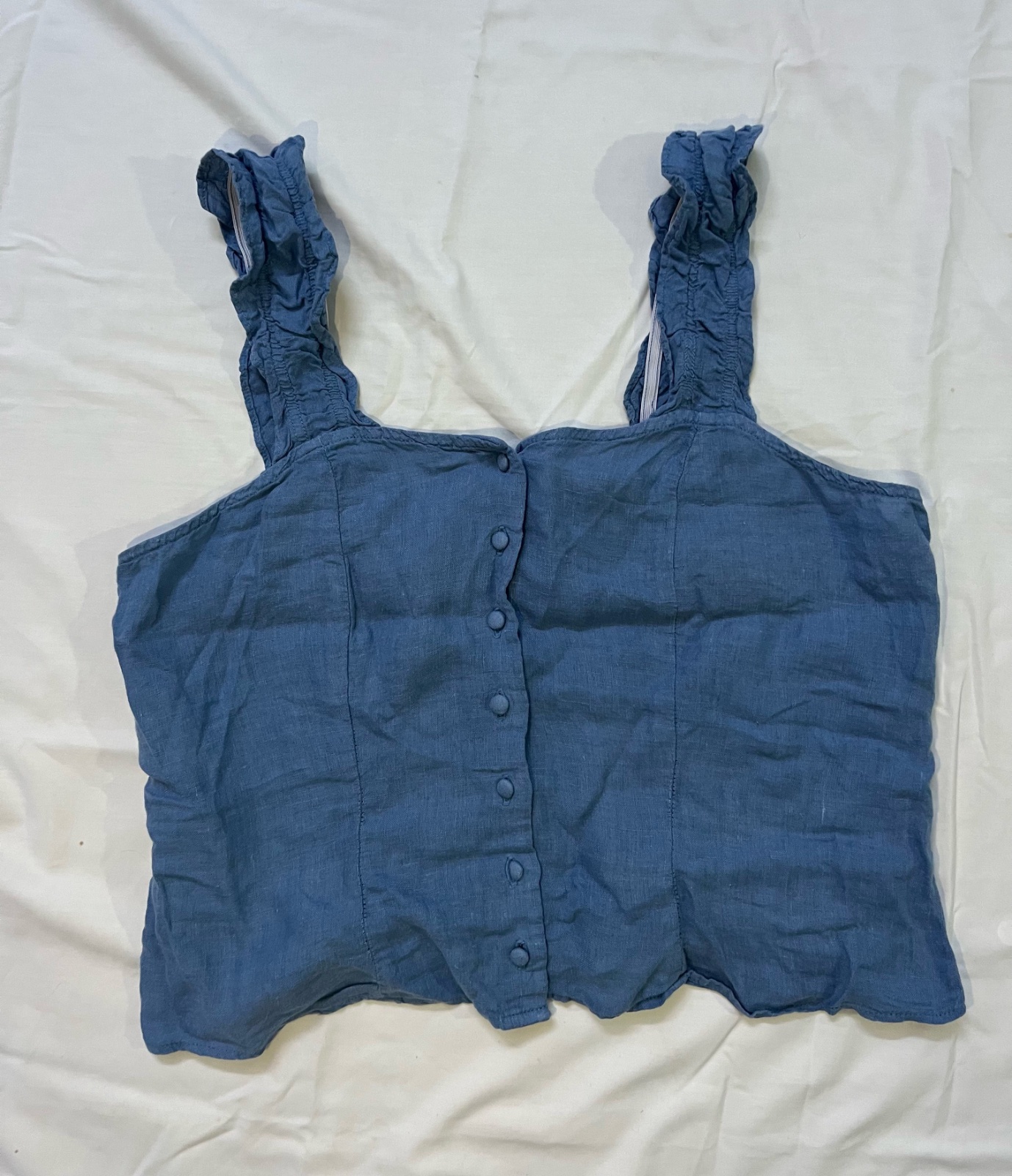 Débardeur Boutonné Promod Bleu Jean – Taille 38/40 (Coupe fluide)