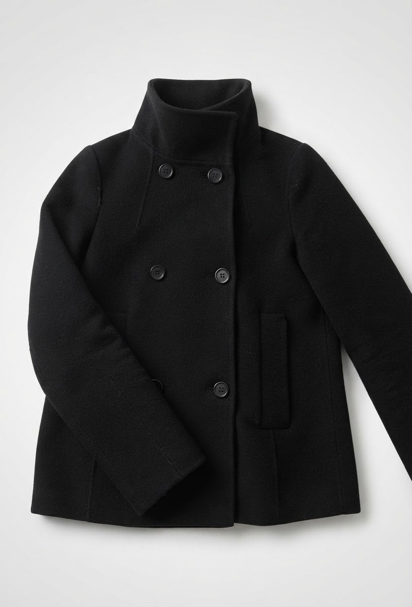 Manteau noir trendy