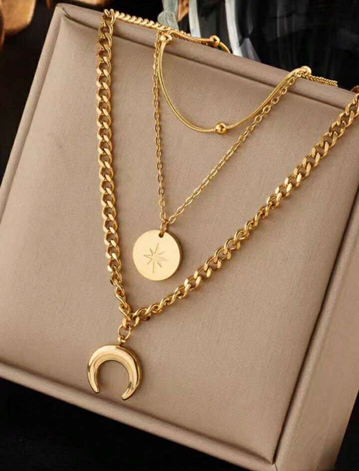 Collier 3 étages inoxydable ✨😍