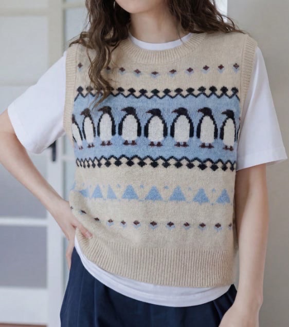Pull minimaliste décontracté et mignon pour femmes, motif animal, col rond, gilet tricoté en mélange de laine, automne/hiver