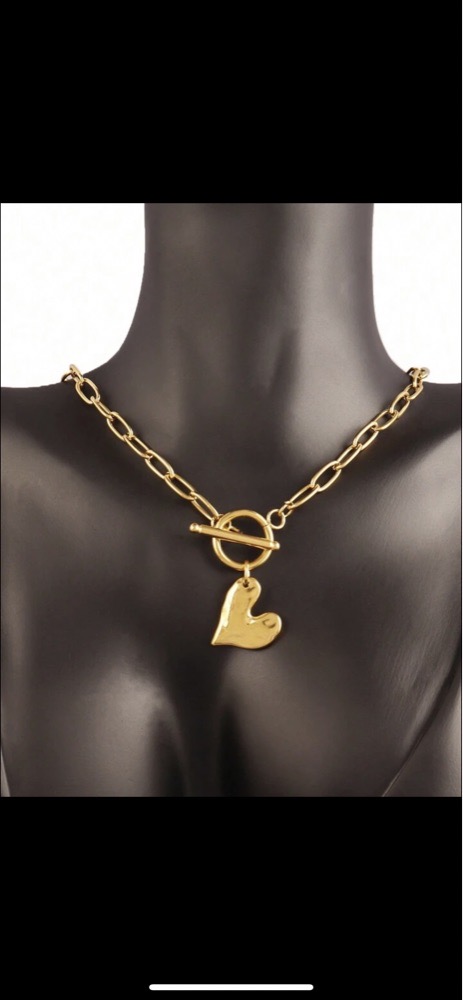 Collier amour inoxydable