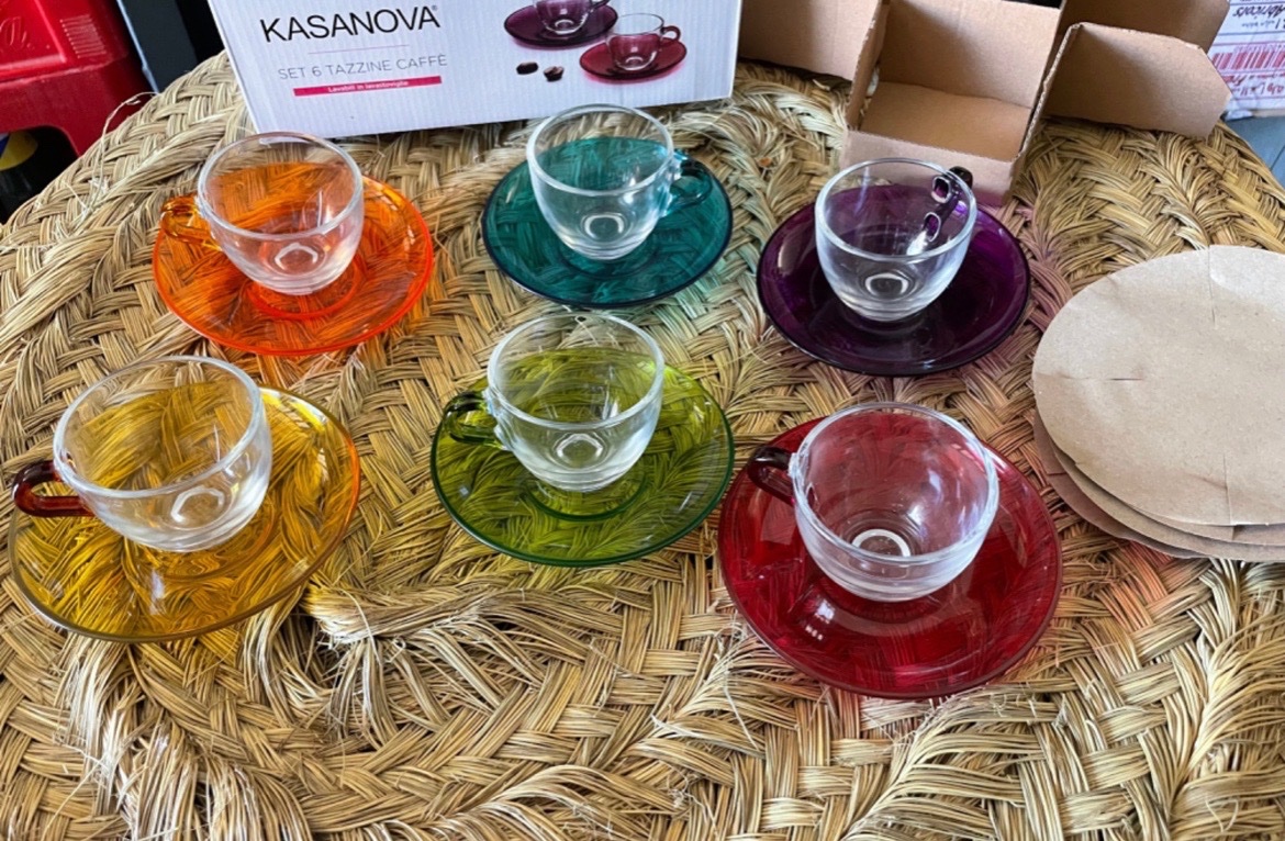 6 verre café 