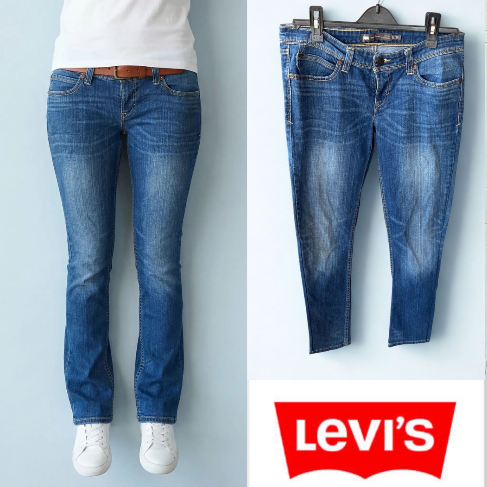 Jeans Levi's DemCurve Low Rise Bootcut Size M waist 80cm Length 101 cm 