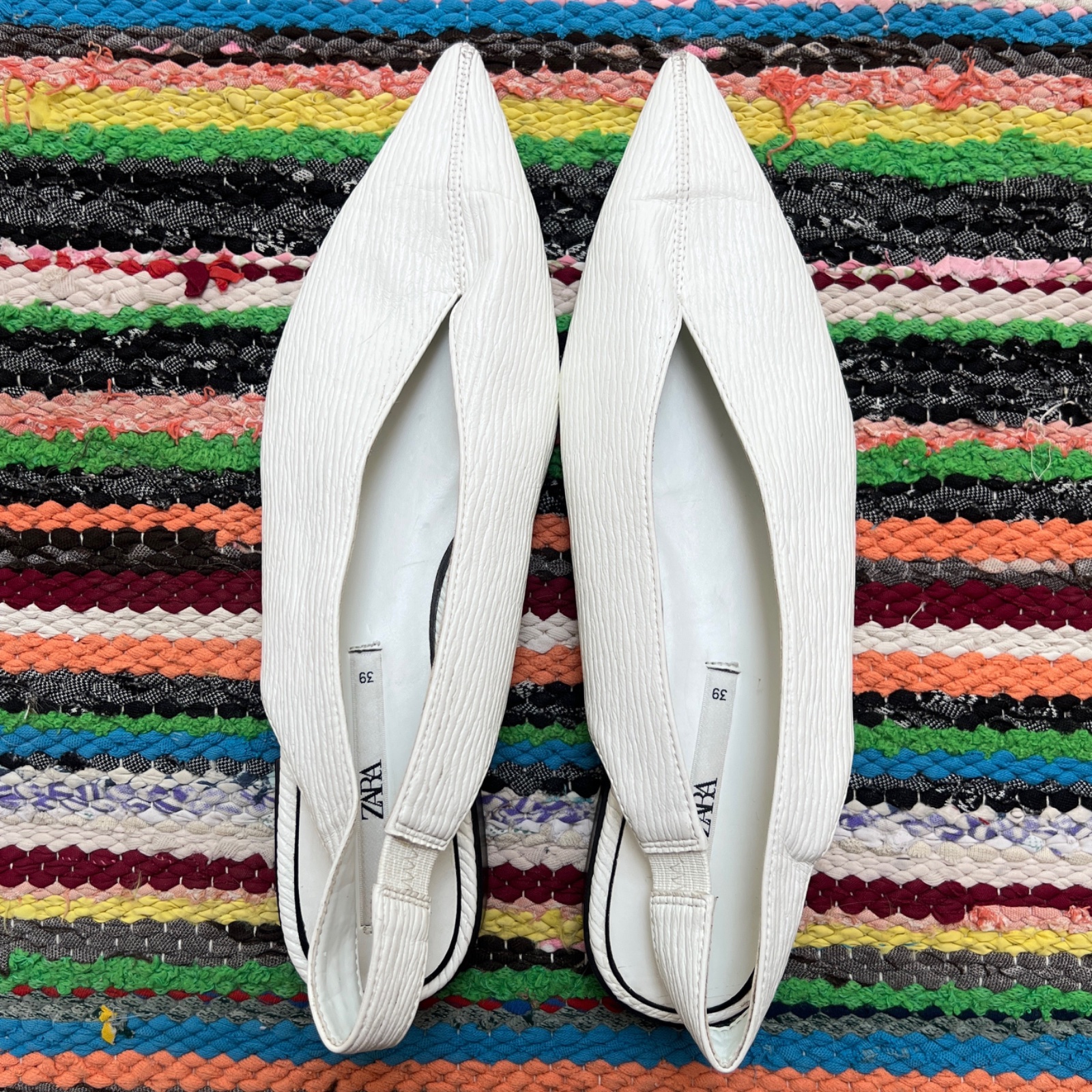 Zara slingback flat shoes 