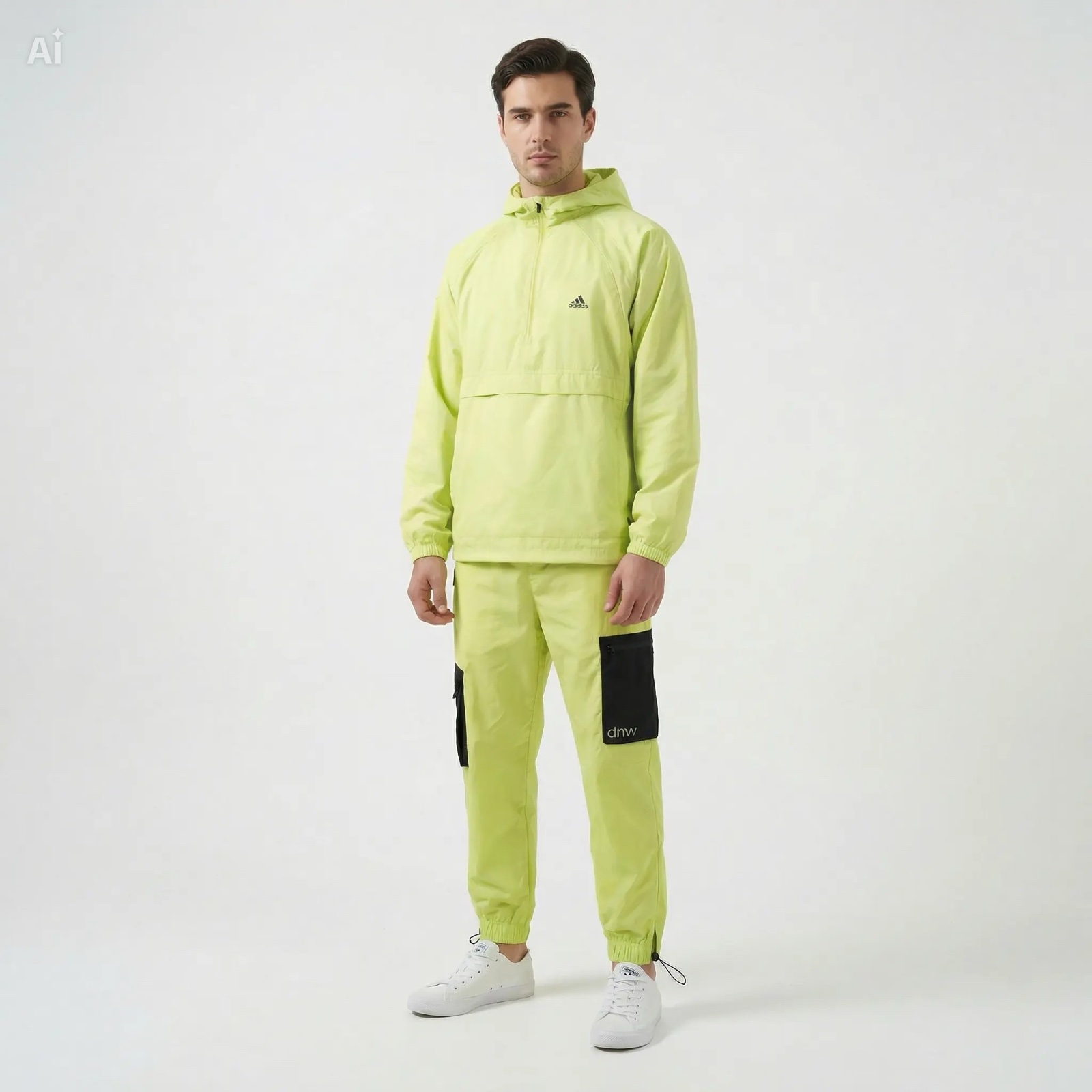 Pack Tenue Streetwear Unisexe jacket Windbreaker Adidas Vintage + cargo pants Zara + basket gratuite converse 40.5