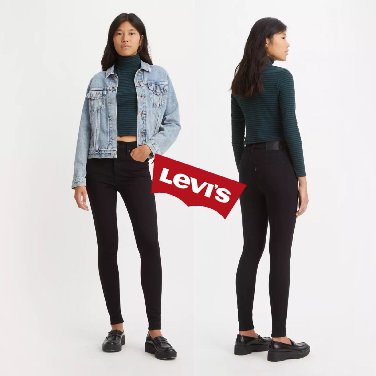 Jeans Levi's femme Mile High Super Skinny Black Original 