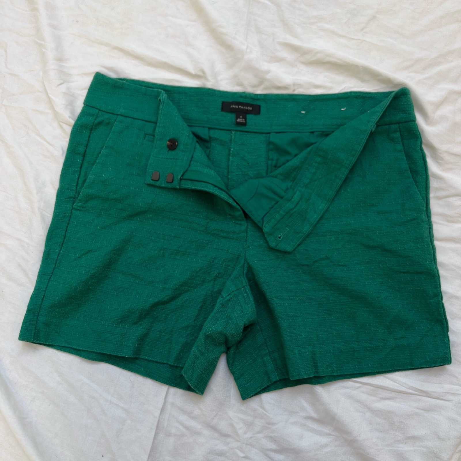 Short Ann Taylor coton couleur originale Emerald Green 