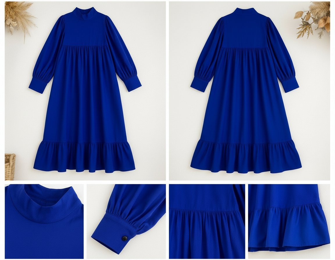 Robe cloche Bleu Roi