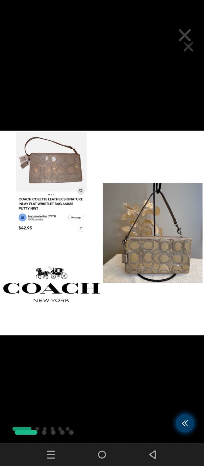 Pochette coach authentique 
